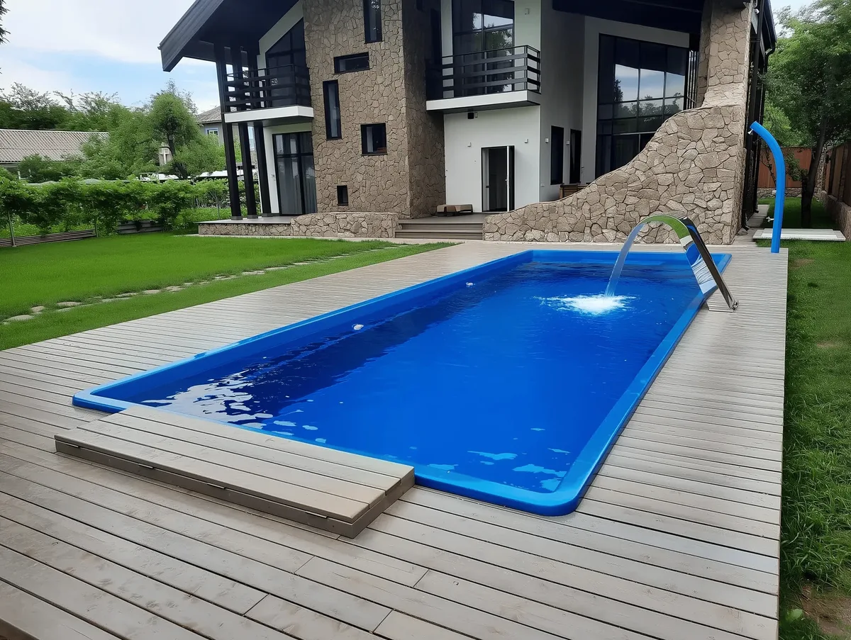 Композитный бассейн Laguna 9 — вид сверху в Тынде